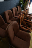 Set of 8 Pieff eleganza Chrome Dining Chairs – 1970s British Modern Design (For Reupholstery)