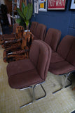 Set of 8 Pieff eleganza Chrome Dining Chairs – 1970s British Modern Design (For Reupholstery)