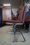 Set of 8 Pieff eleganza Chrome Dining Chairs – 1970s British Modern Design (For Reupholstery)