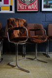 Set of 8 Pieff eleganza Chrome Dining Chairs – 1970s British Modern Design (For Reupholstery)