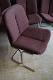 Set of 8 Pieff eleganza Chrome Dining Chairs – 1970s British Modern Design (For Reupholstery)
