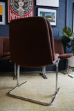 Set of 8 Pieff eleganza Chrome Dining Chairs – 1970s British Modern Design (For Reupholstery)