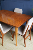 Mid-Century Danish Teak Extending Dining Table and 4 Chairs