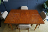 Mid-Century Danish Teak Extending Dining Table and 4 Chairs