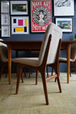 Mid-Century Danish Teak Extending Dining Table and 4 Chairs