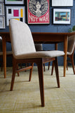 Mid-Century Danish Teak Extending Dining Table and 4 Chairs