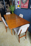 Mid-Century Danish Teak Extending Dining Table and 4 Chairs