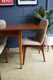 Mid-Century Danish Teak Extending Dining Table and 4 Chairs