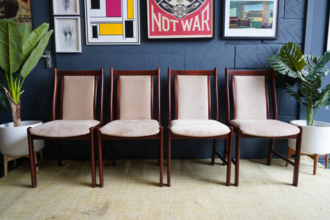 Set of 4 Danish Mahogany Dining Chairs by Farstrup Møbler