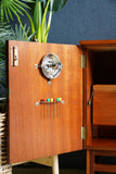 Mid-Century Teak Drinks Cabinet on Castors