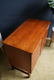 Mid-Century Teak Drinks Cabinet on Castors