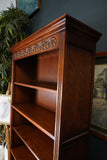 Tudor Style Solid Oak Old Charm Open Front Bookcase