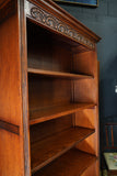 Tudor Style Solid Oak Old Charm Open Front Bookcase