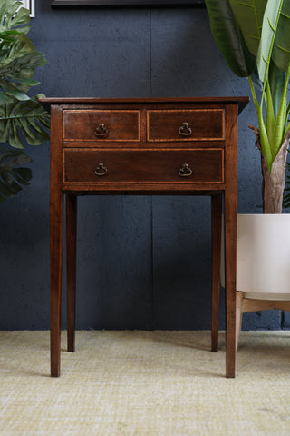 Antique Early 20th Century Mahogany Side Table – Inlaid Detailing