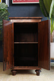 Antique Rosewood Cupboard with Turned Legs