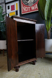 Antique Rosewood Cupboard with Turned Legs