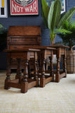 Old Charm Oak Nest of Tables — Antique English Craftsmanship