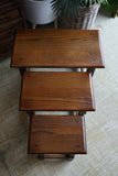 Old Charm Oak Nest of Tables — Antique English Craftsmanship