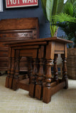 Old Charm Oak Nest of Tables — Antique English Craftsmanship