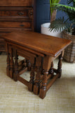 Old Charm Oak Nest of Tables — Antique English Craftsmanship