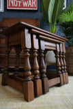 Old Charm Oak Nest of Tables — Antique English Craftsmanship