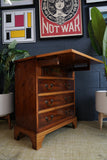 Antique Yew Wood Bureau — Georgian Style Elegance