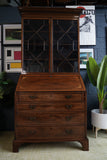 George III Mahogany Bureau Bookcase — 18th Century English Refinement