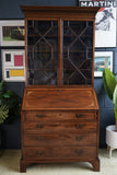 George III Mahogany Bureau Bookcase — 18th Century English Refinement