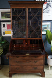 George III Mahogany Bureau Bookcase — 18th Century English Refinement