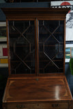 George III Mahogany Bureau Bookcase — 18th Century English Refinement
