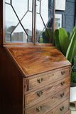 George III Mahogany Bureau Bookcase — 18th Century English Refinement
