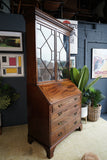 George III Mahogany Bureau Bookcase — 18th Century English Refinement