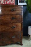 Bow Front Walnut Georgian Chest of Drawers — Timeless 18th Century Elegance