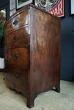 Bow Front Walnut Georgian Chest of Drawers — Timeless 18th Century Elegance