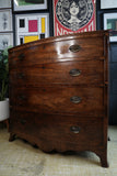 Bow Front Walnut Georgian Chest of Drawers — Timeless 18th Century Elegance