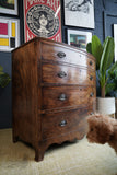 Bow Front Walnut Georgian Chest of Drawers — Timeless 18th Century Elegance