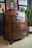 Bow Front Walnut Georgian Chest of Drawers — Timeless 18th Century Elegance