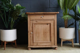 Victorian Small Pine Cupboard — Rustic 19th Century Charm