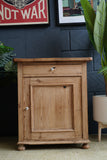 Victorian Small Pine Cupboard — Rustic 19th Century Charm