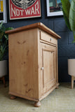 Victorian Small Pine Cupboard — Rustic 19th Century Charm