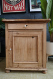 Victorian Small Pine Cupboard — Rustic 19th Century Charm
