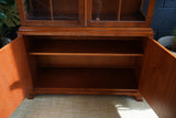 20th Century Yew Wood Bookcase — Classic English Elegance