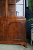 20th Century Yew Wood Bookcase — Classic English Elegance