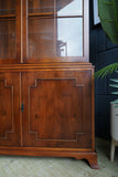 20th Century Yew Wood Bookcase — Classic English Elegance