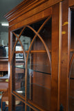 20th Century Yew Wood Bookcase — Classic English Elegance