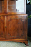 20th Century Yew Wood Bookcase — Classic English Elegance