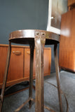 Industrial Counter Stool in Patinated Copper – Mid-20th Century Industrial