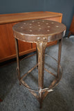 Industrial Counter Stool in Patinated Copper – Mid-20th Century Industrial