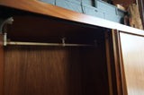 Pair of Austinsuite Teak Sliding Door Wardrobes – British Modern, 1960s