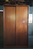 Pair of Austinsuite Teak Sliding Door Wardrobes – British Modern, 1960s